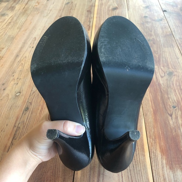 Unlisted Black Patent Leather Platform Heels - Picture 8 of 8